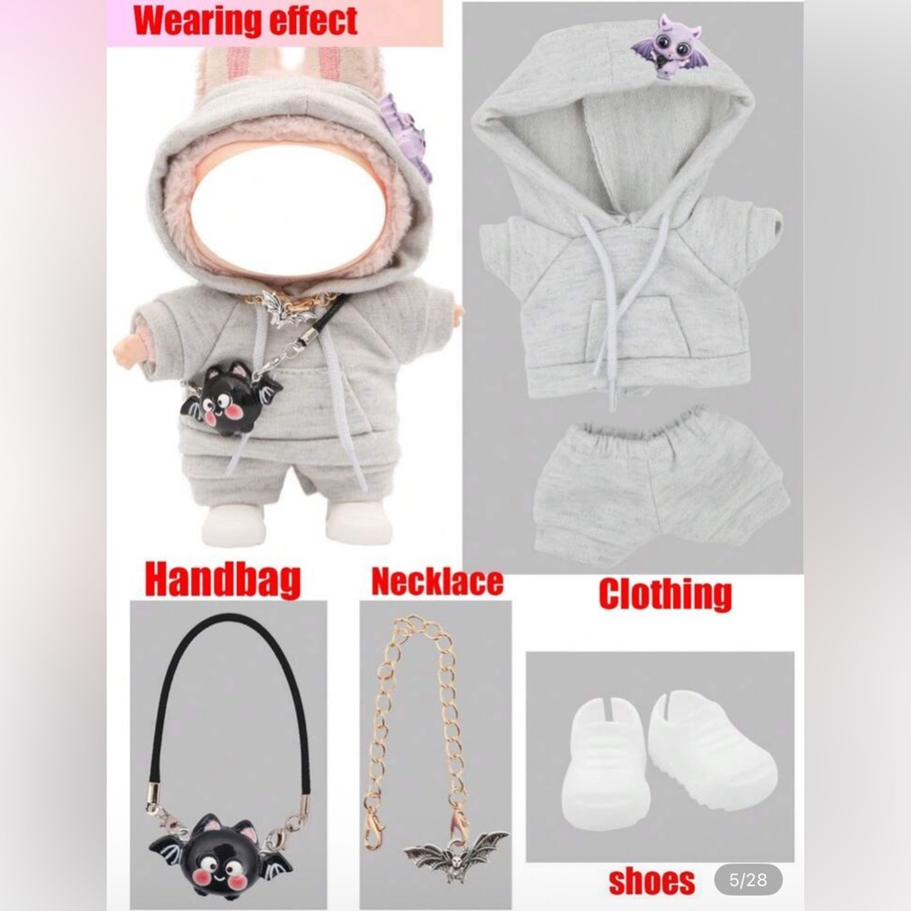 Labubu Halloween outfit 5 pieces